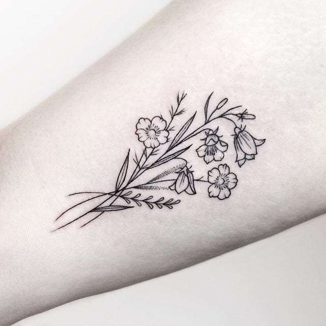 easy flower tattoo designs