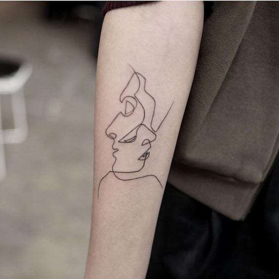 Minimalist Single Line Tattoos By IranianGerman Artist 59 Pics  Bored  Panda