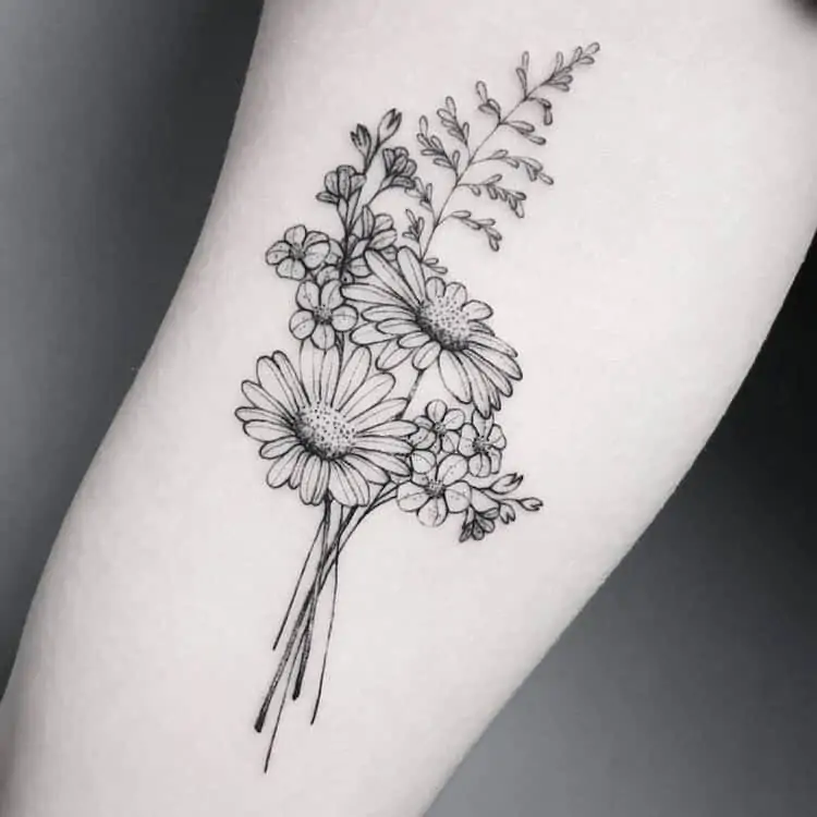 delicate wildflower tattoo - Lemon8 Search