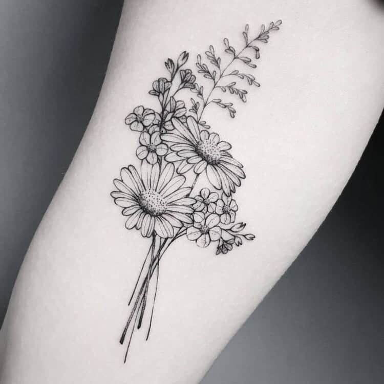 Black  Grey Flowers Japanese Leg Tattoo  Slave to the Needle