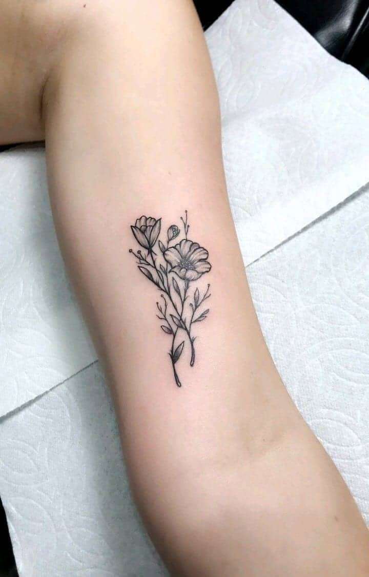 Daisy flower coloring pages, daisy flower bouquet tattoo, small daisy tattoo,  elegant minimalist daisy tattoo, - MasterBundles