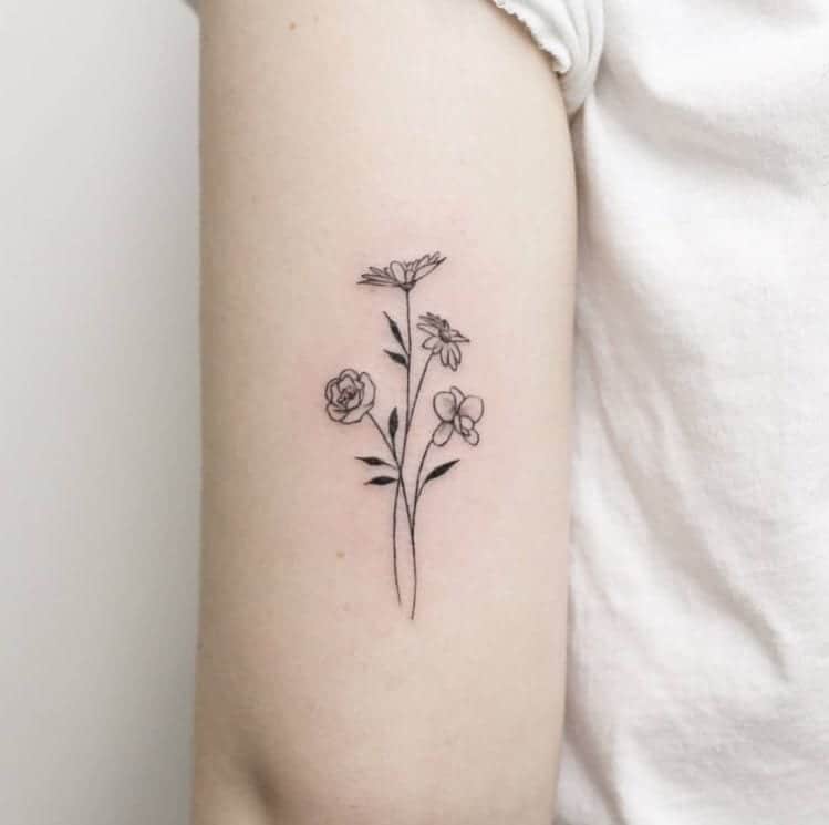 Rose Blossom Temporary Tattoo, Delicate Floral Tattoo, Botanical Tattoo,  Fake Tattoo, Nature Gift, Stocking Stuffers, Trendy Tattoos - Etsy