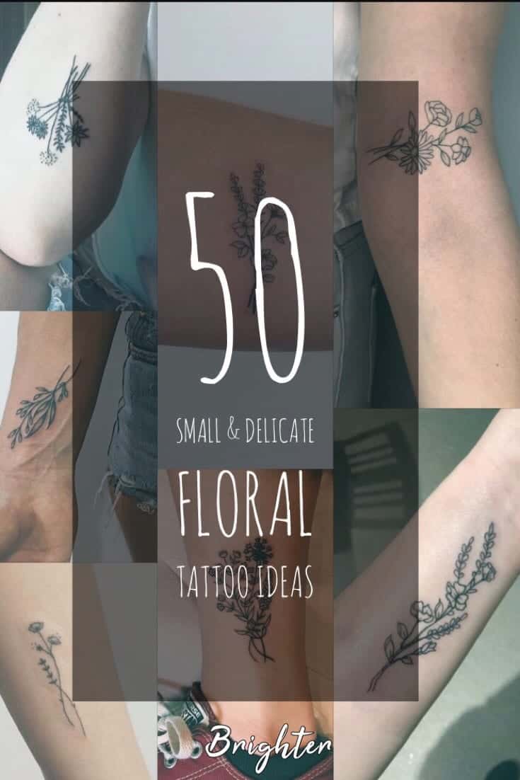 50 Small Delicate Floral Tattoo Information Ideas Brighter Craft