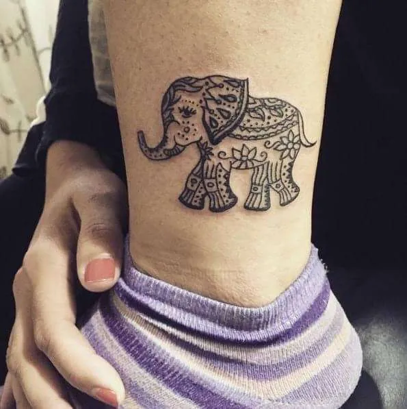 Elephant Tattoo on Hand - Ace Tattooz & Art Studio