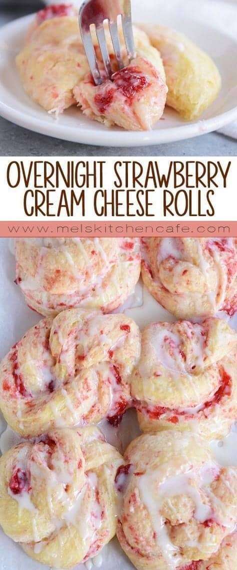 Strawberry cream cheese sweet rolls