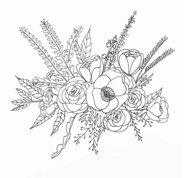 Pinterest flowers drawing