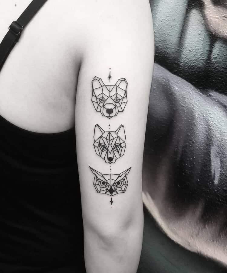 35 Geometric Animal Tattoo Ideas & Inspiration Brighter Craft