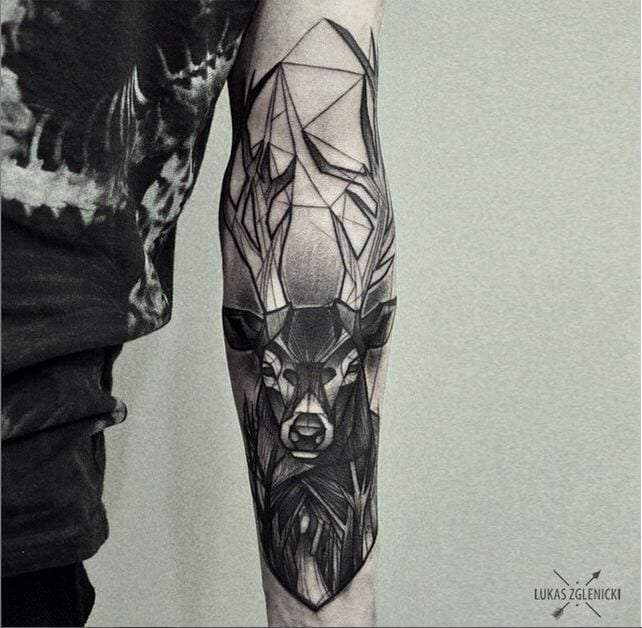 35 Geometric Animal Tattoo Ideas & Inspiration - Brighter Craft