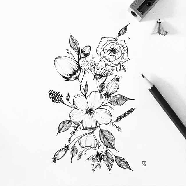 The flower sketch by LilianaTikage on DeviantArt