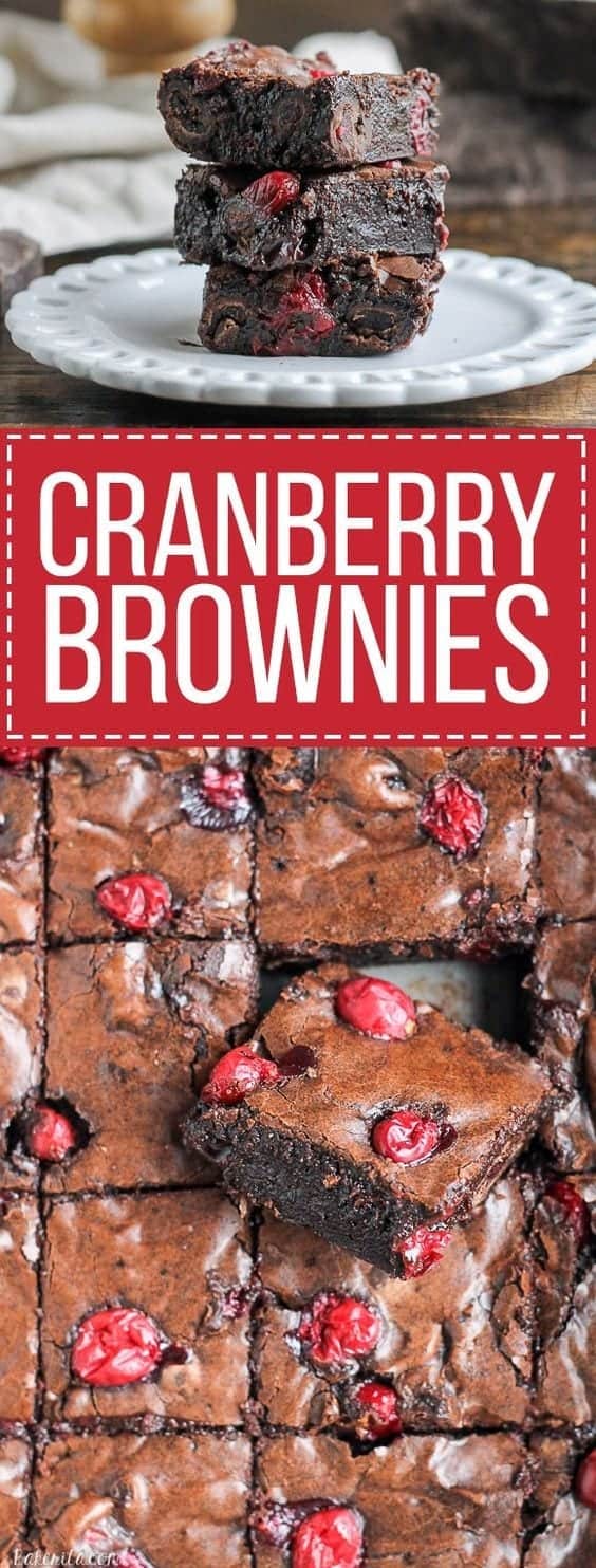 10. Cranberry Brownies