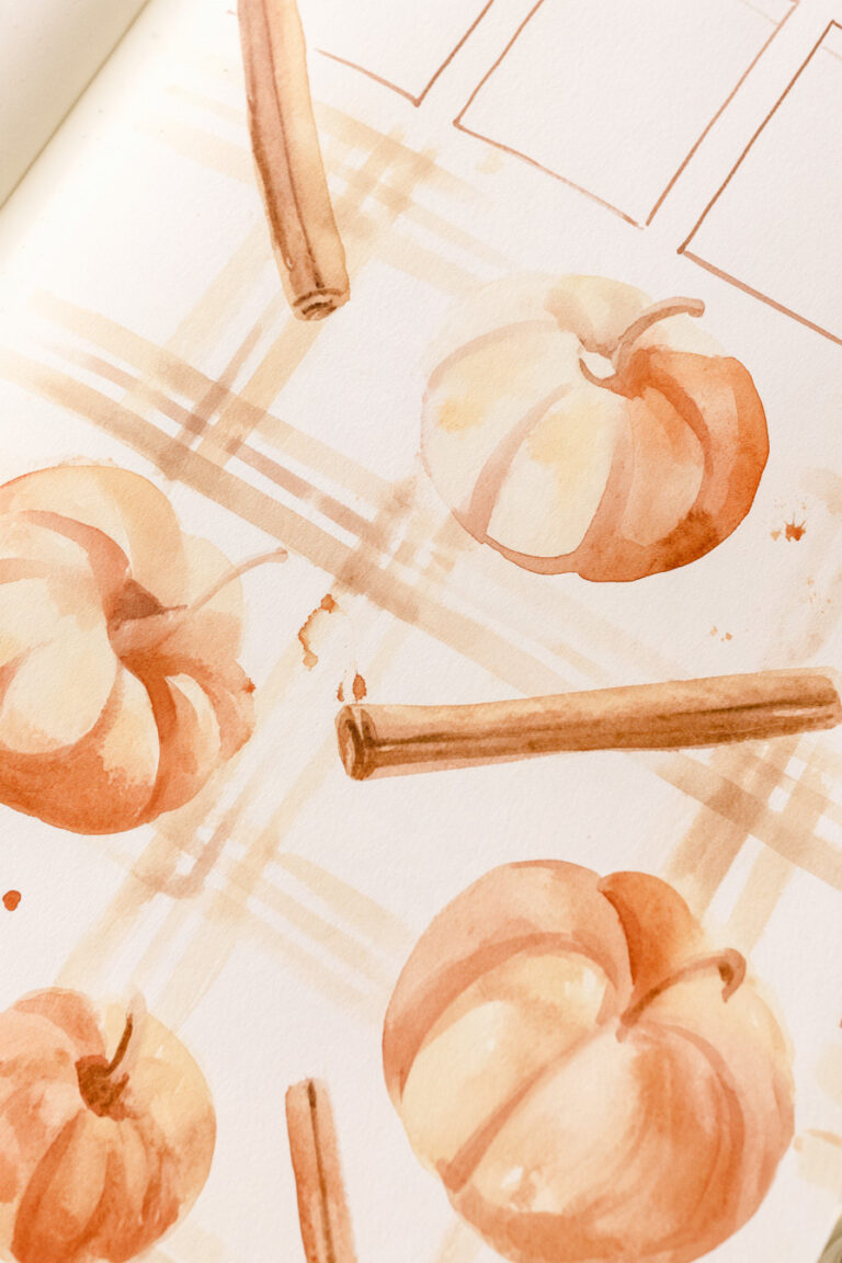 22. Pumpkin and Plaid Journal Page