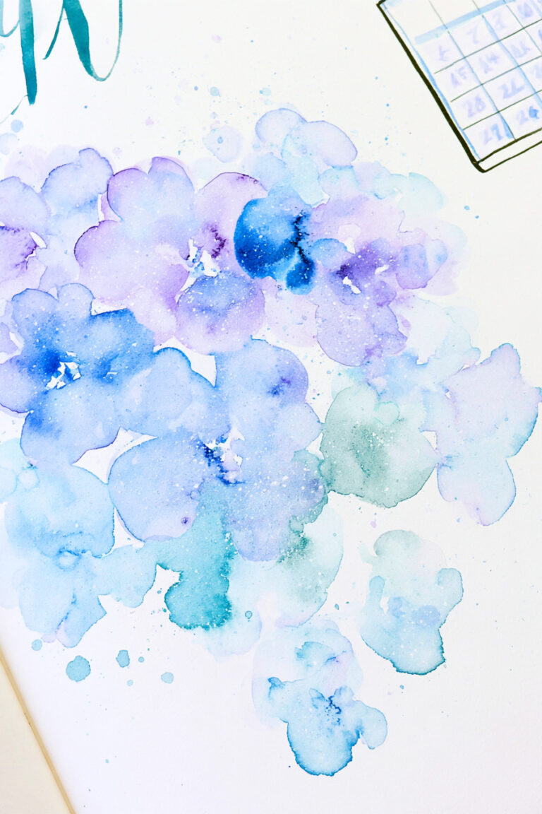 14. Tiny Hydrangea Calendar Corner