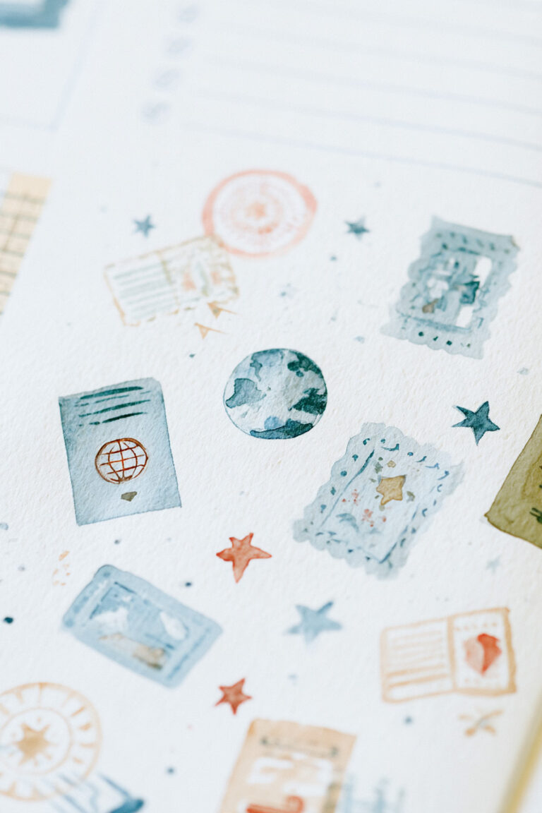 19. Travel Watercolor Journal Layout