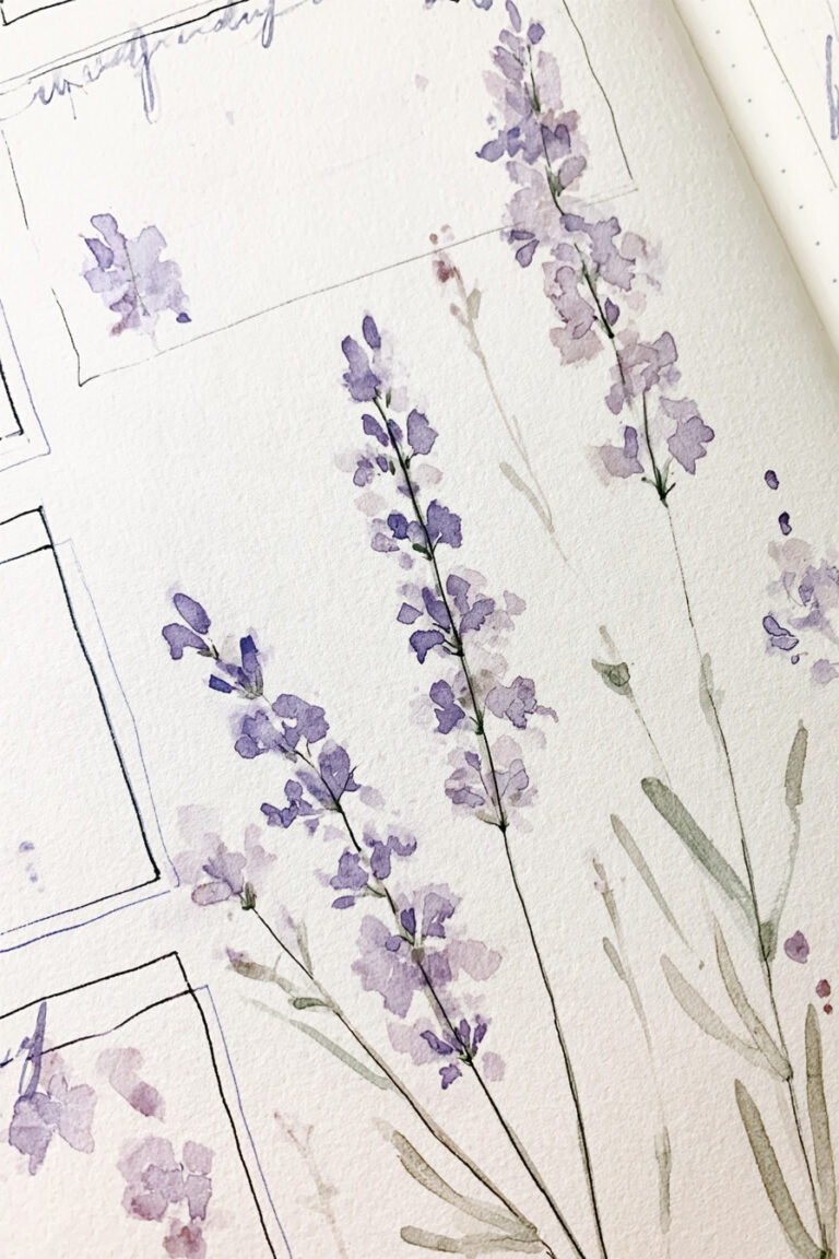 2. Lavender Watercolor Weekly Planner