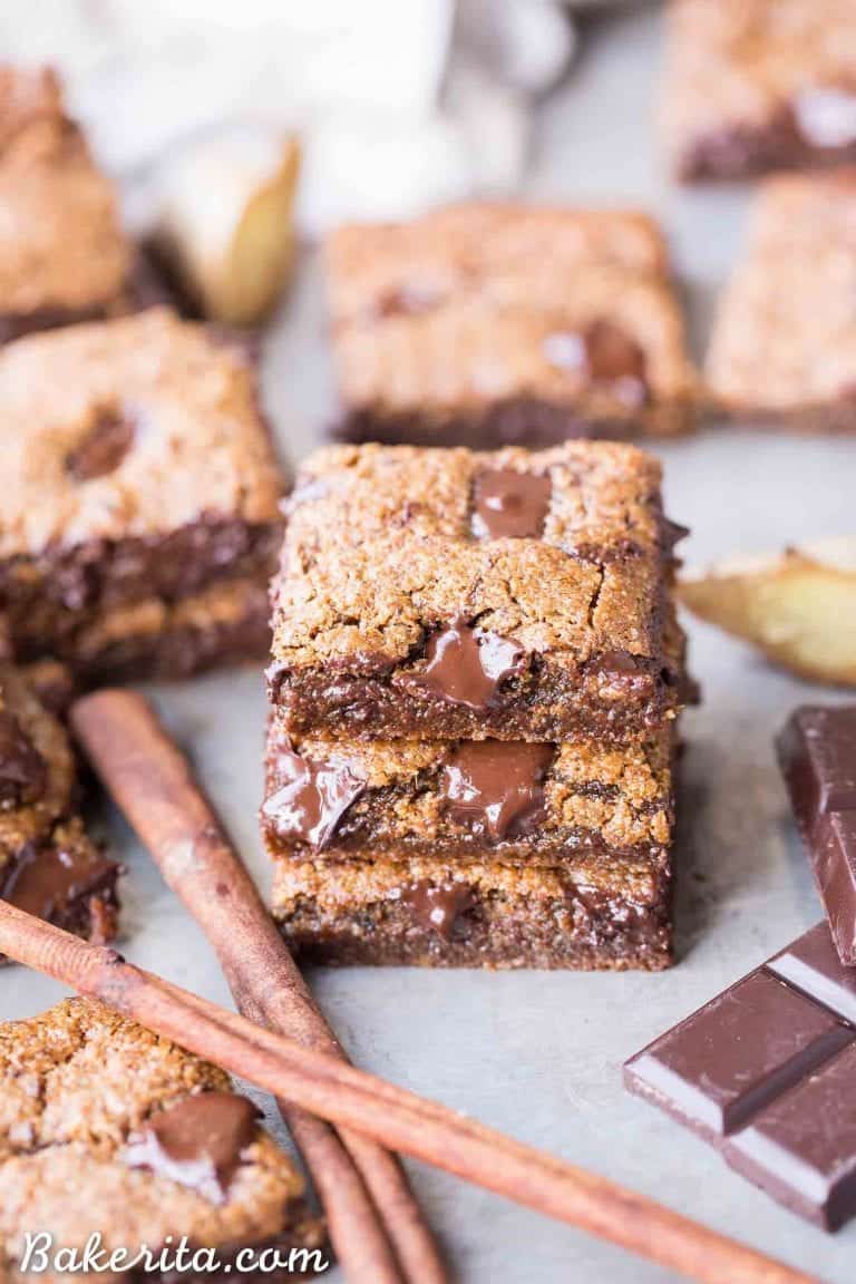 30. Chocolate Chunk Gingerbread Blondies