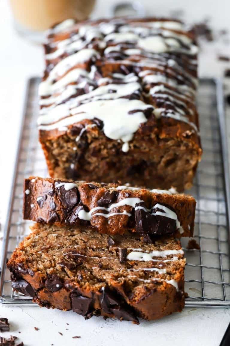 12. Vegan Cinnamon & Chocolate Chunk Banana Bread