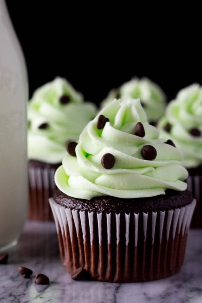 14. Mint Chocolate Cupcakes