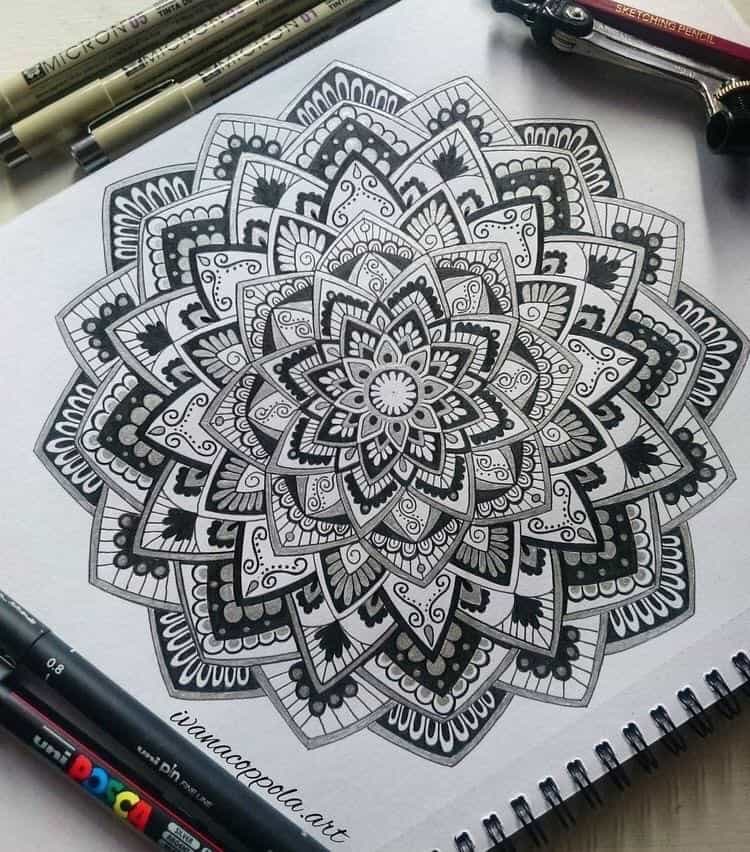 40 Beautiful Mandala Drawing Ideas & How To - Brighter Craft