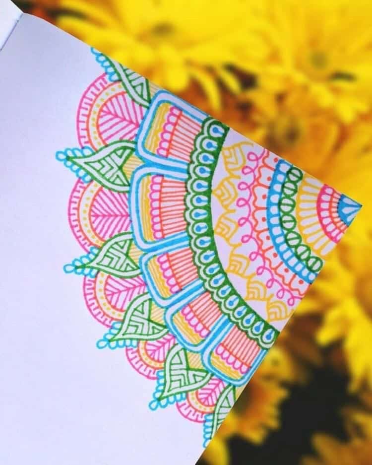 Featured image of post Mandala Art Easy Colourful