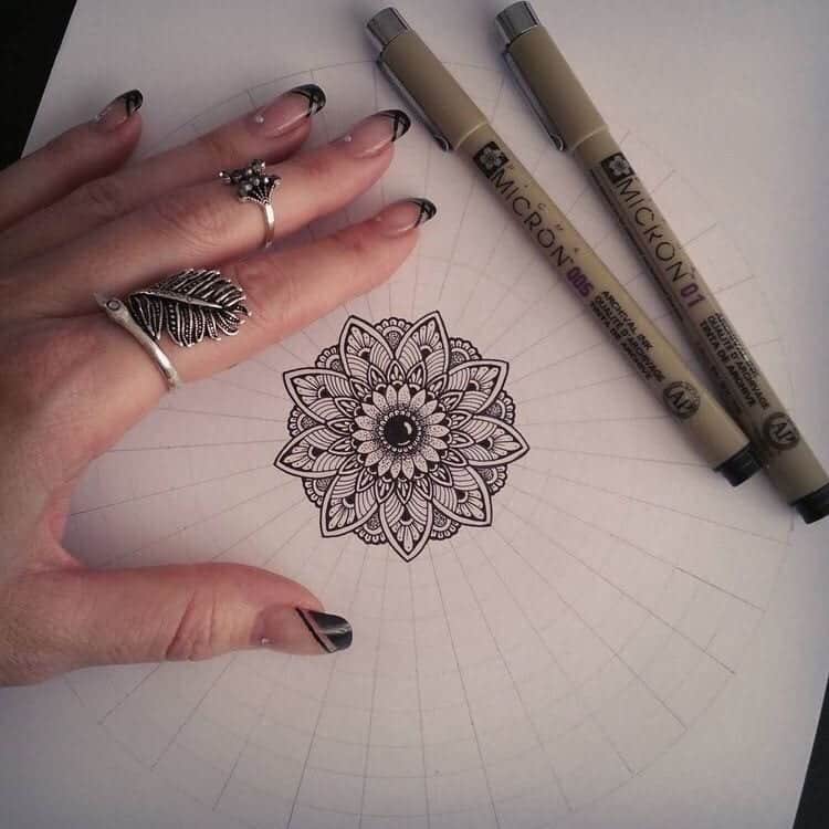 40 Beautiful Mandala Drawing Ideas & How To - Brighter Craft