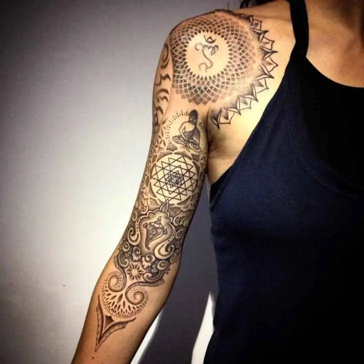 Right Arm Mandala Tattoo
