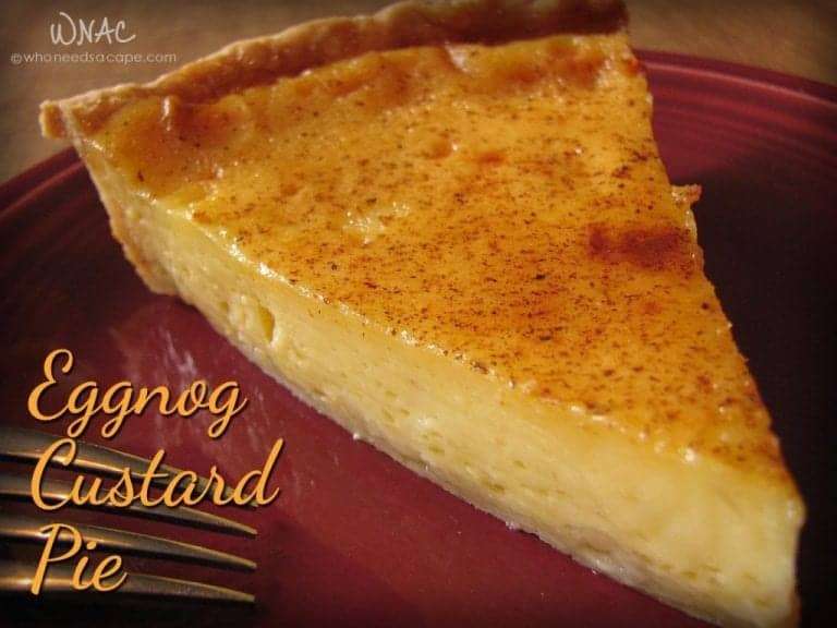 3. Eggnog Custard Pie