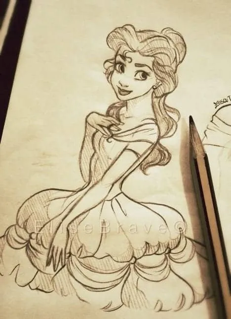 30 Magical Disney drawing sketch ideas & Inspiration - Brighter Craft