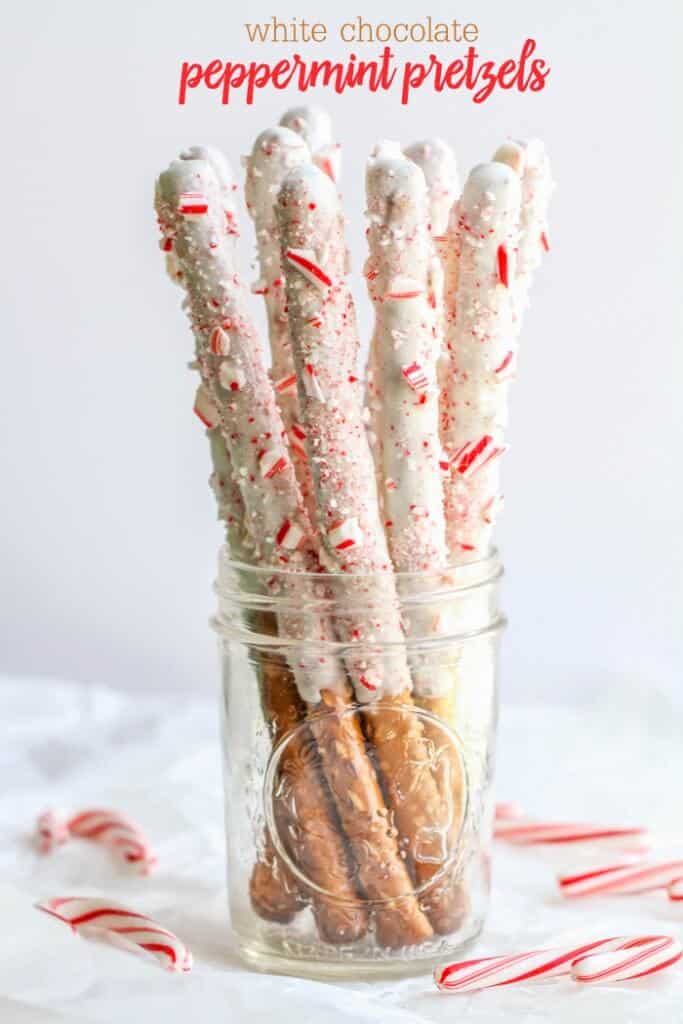 13. White Chocolate Peppermint Pretzels