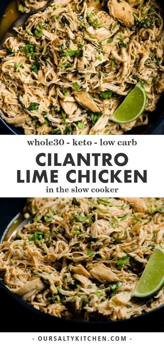 16. Slow Cooker Cilantro Lime Chicken