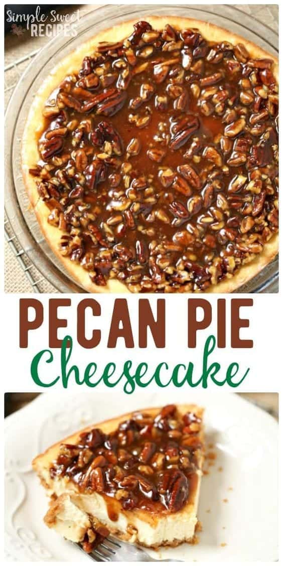 17. Easy Pecan Cheesecake Pie