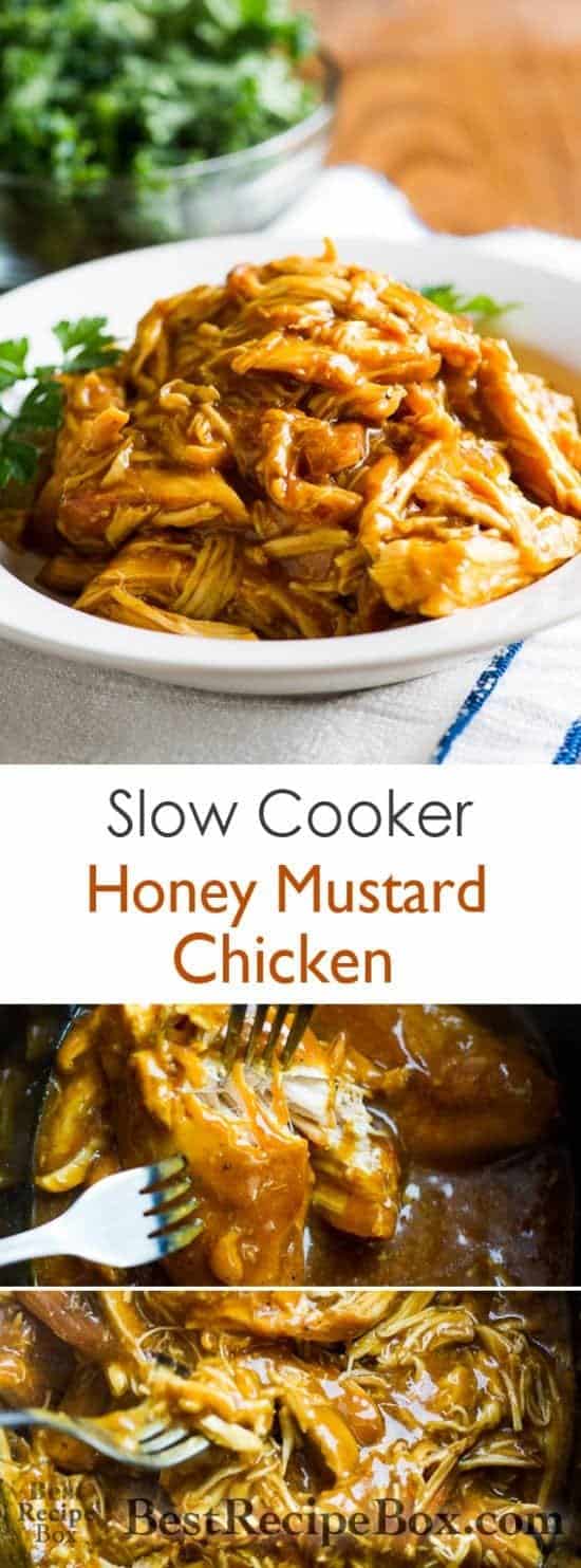 9. Slow Cooker Honey Mustard Chicken