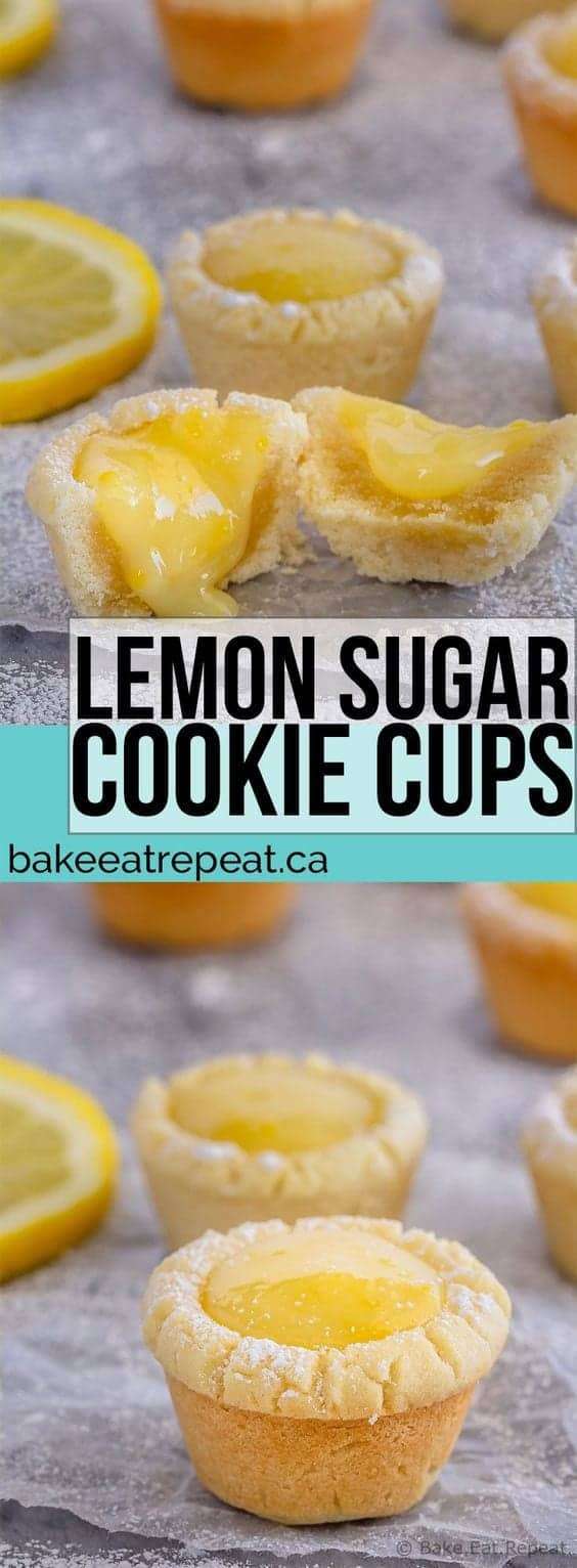 8. Lemon Sugar Cookie Cups