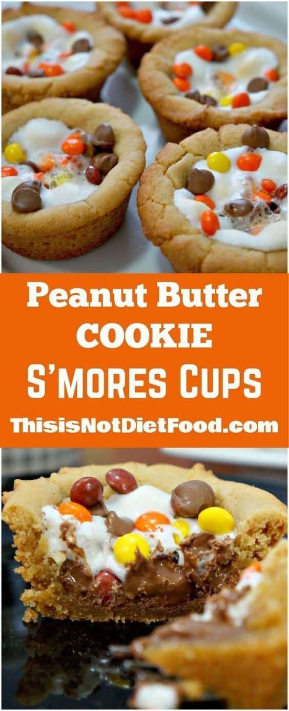 5. Peanut Butter Cookie S’Mores Cups