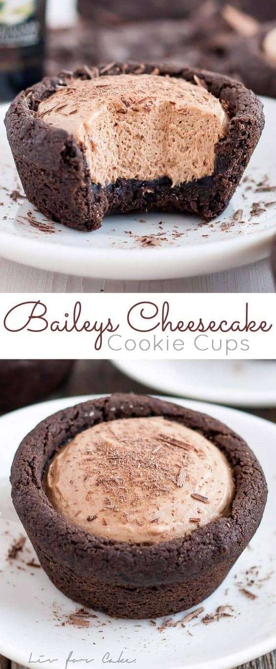 19. Baileys Cheesecake Cookie Cups
