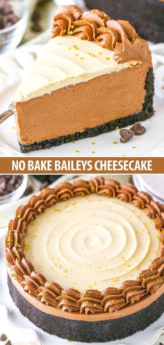 16. No Bake Baileys Cheesecake