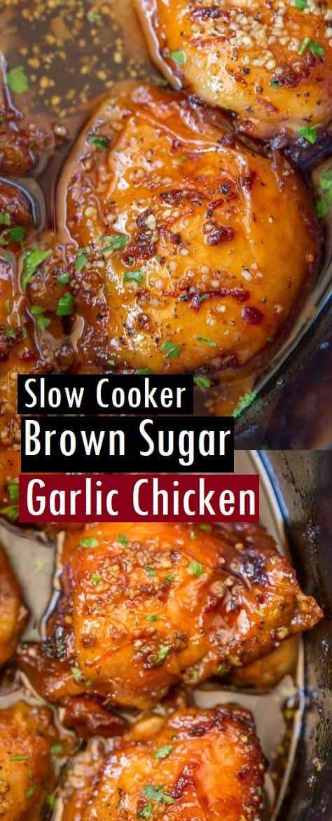 14. Slow Cooker Brown Sugar Garlic Chicken