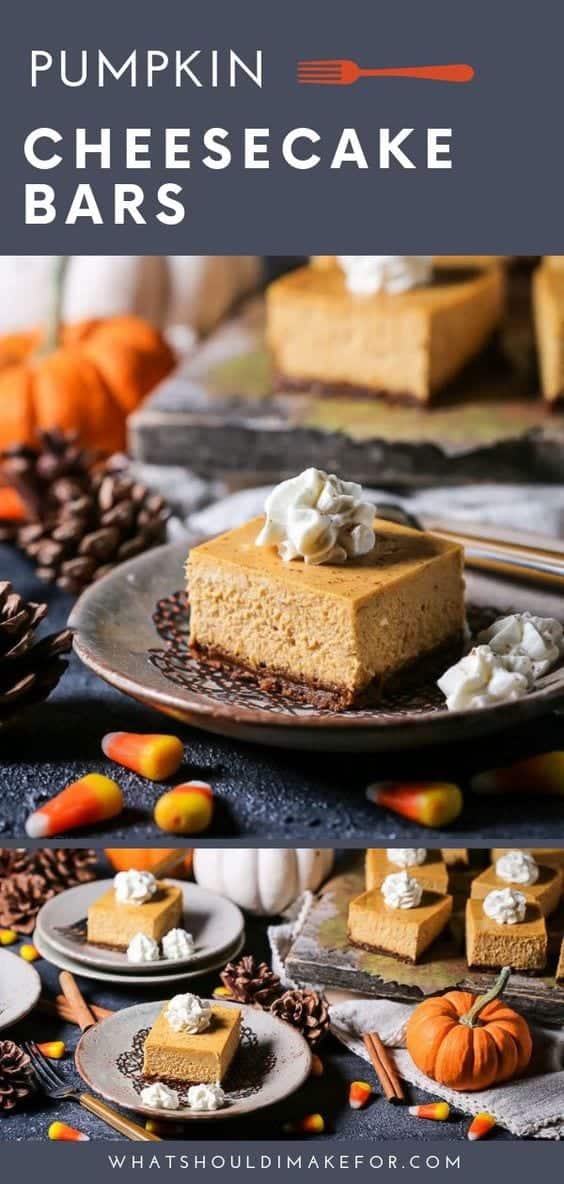 9. Pumpkin Cheesecake Bars