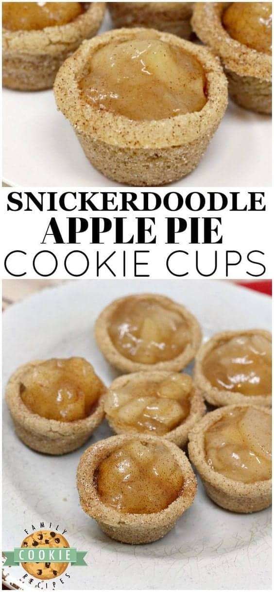 6. Snickerdoodle Apple Pie Cookie Cups 