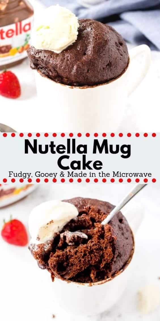19. Nutella Mug Cake