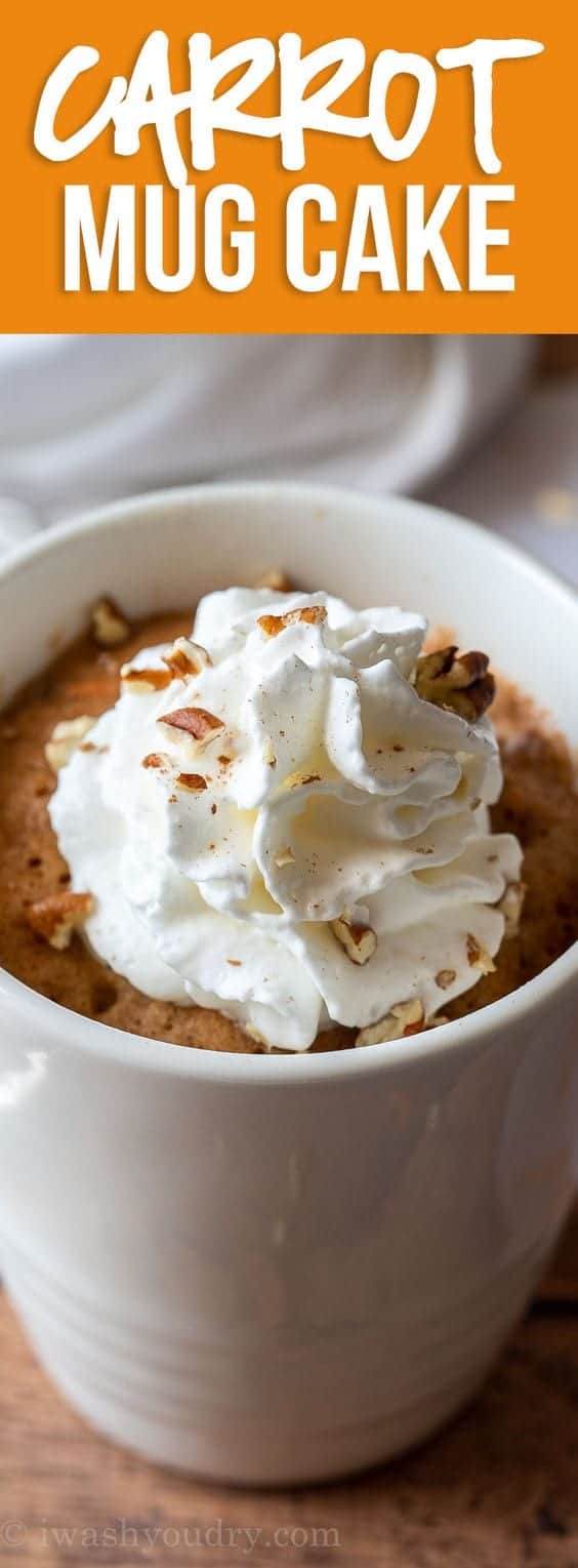 15. Easy Carrot Cake Mug Cake