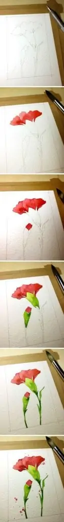 20 Delicate Colorful Watercolor Flower Painting Tutorials In Images HOMESTHETICS 12