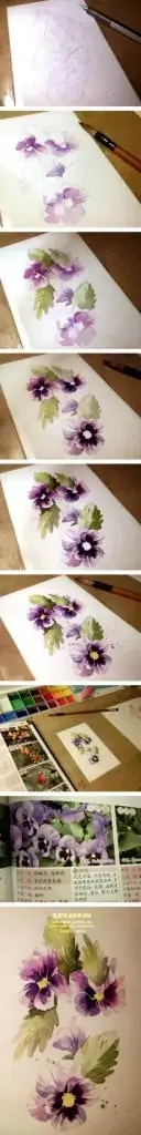 20 Delicate Colorful Watercolor Flower Painting Tutorials In Images HOMESTHETICS 3
