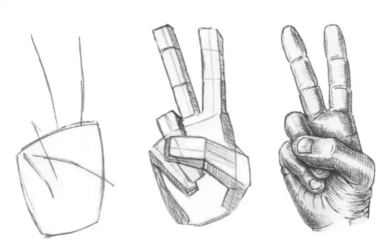 Drawing Hands 101 Peace Sign