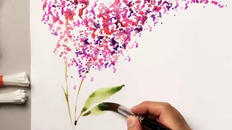 easy watercolor flower technique step 8