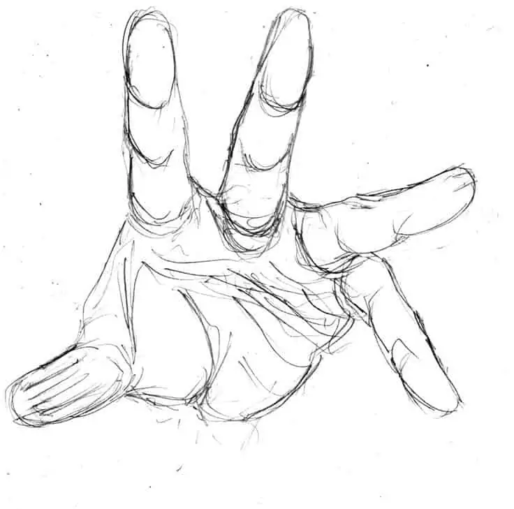 reaching hand drawing 14