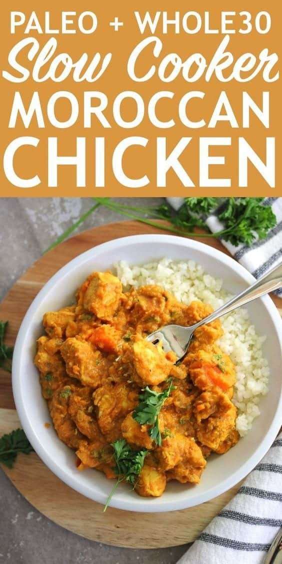 5. Slow Cooker Moroccan Chicken