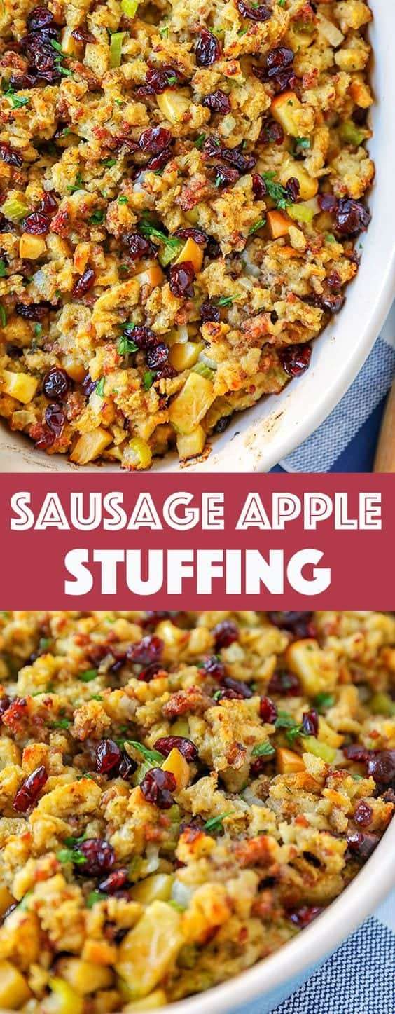 8. Sausage, Apple, Cranberry Stuffing