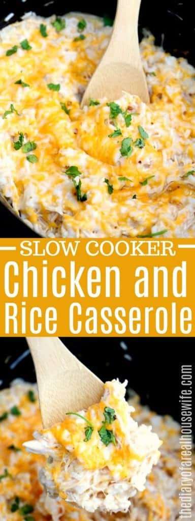 Slow Cooker Chicken and Rice Casserole