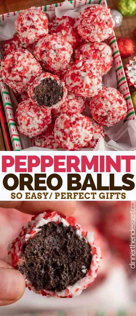 2. Peppermint Oreo Balls