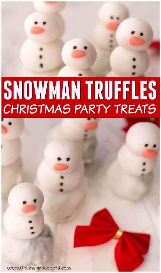 Snowman Oreo Balls Party Treat